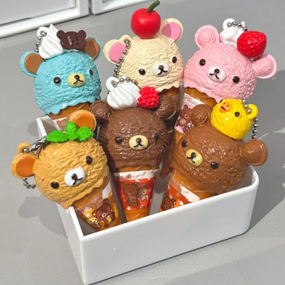 Ice Cream Bear Mystery Keychain